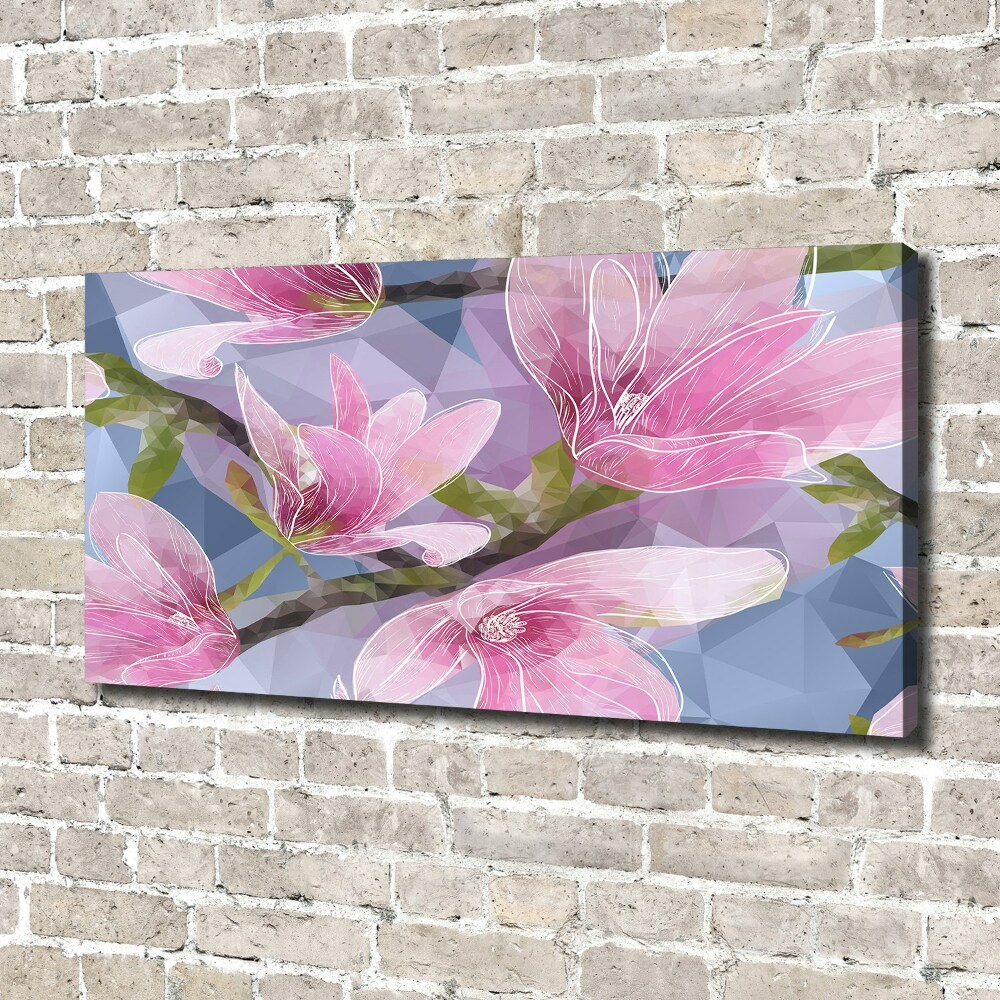 Canvas wall art Pink magnolia