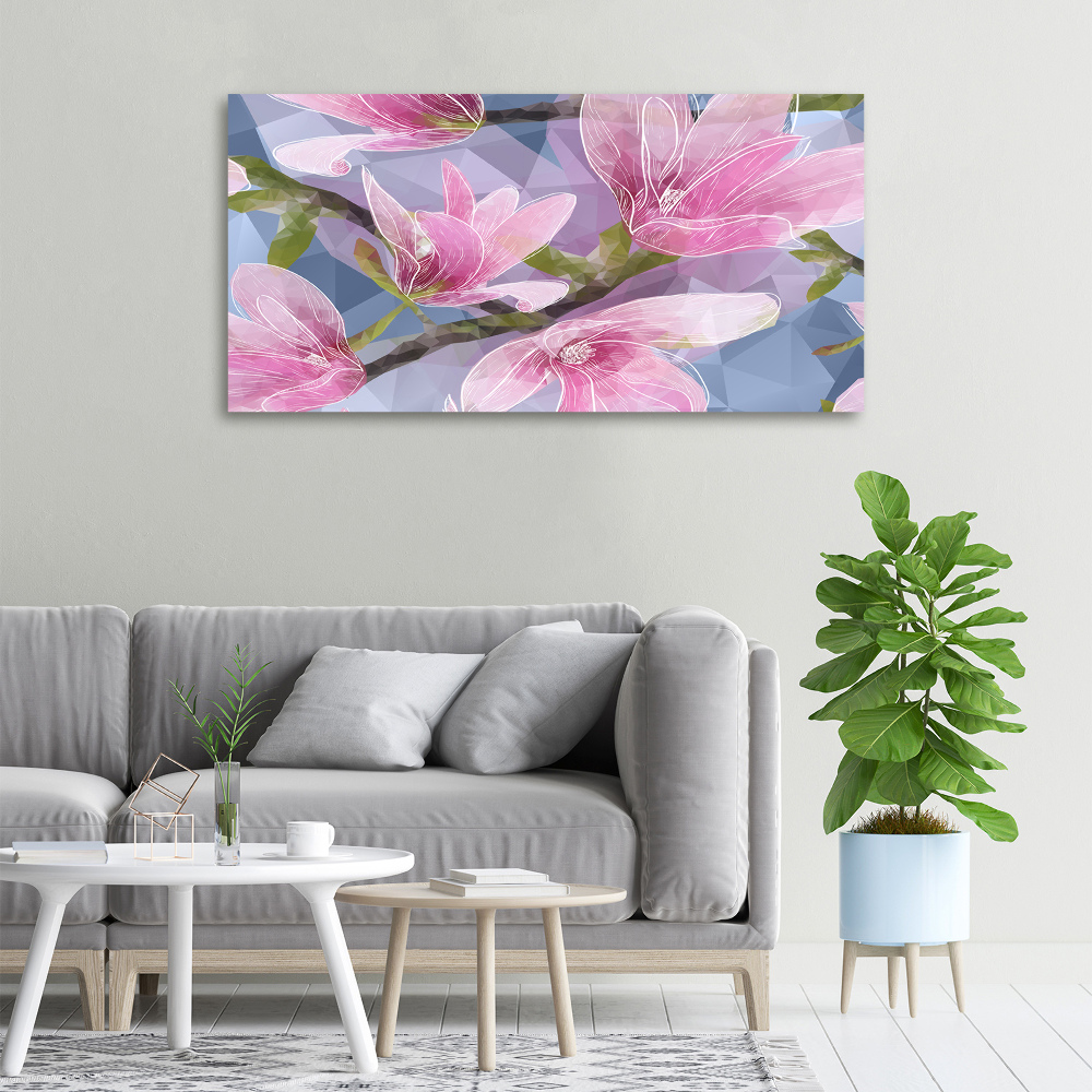 Canvas wall art Pink magnolia