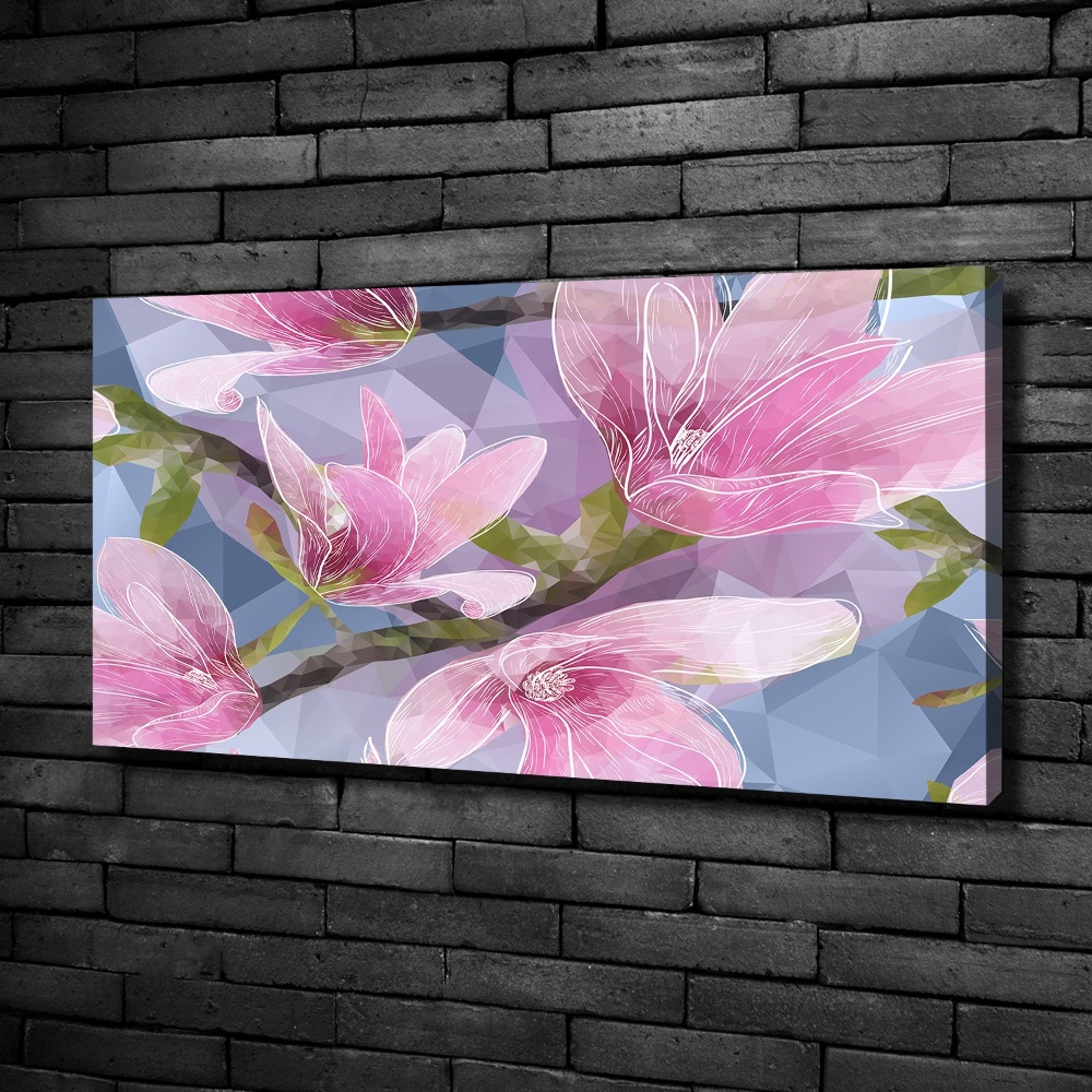 Canvas wall art Pink magnolia