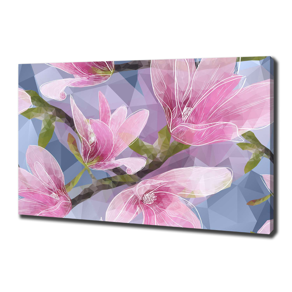 Canvas wall art Pink magnolia