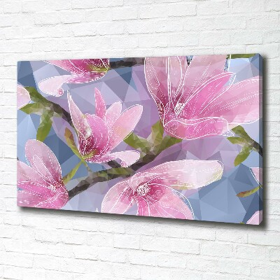 Canvas wall art Pink magnolia