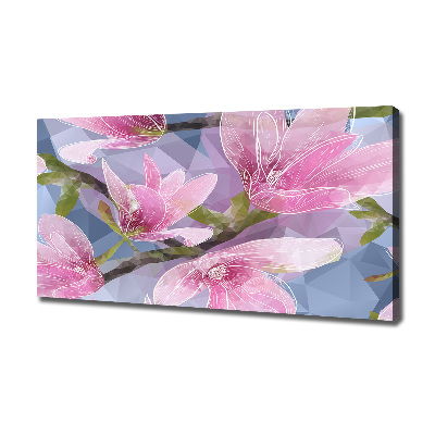 Canvas wall art Pink magnolia