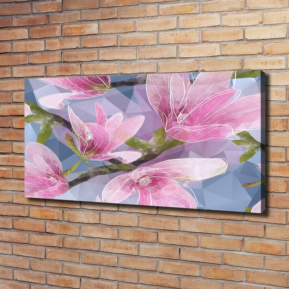 Canvas wall art Pink magnolia