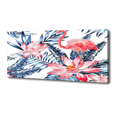 Canvas wall art Flamingos and plants