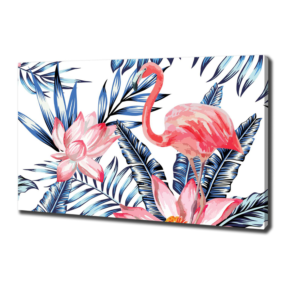 Canvas wall art Flamingos and plants