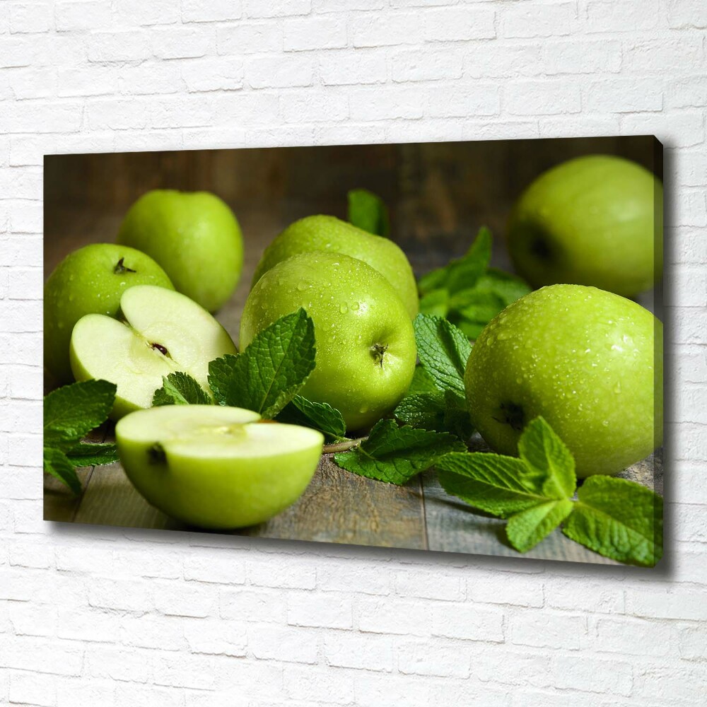 Canvas wall art Green apples