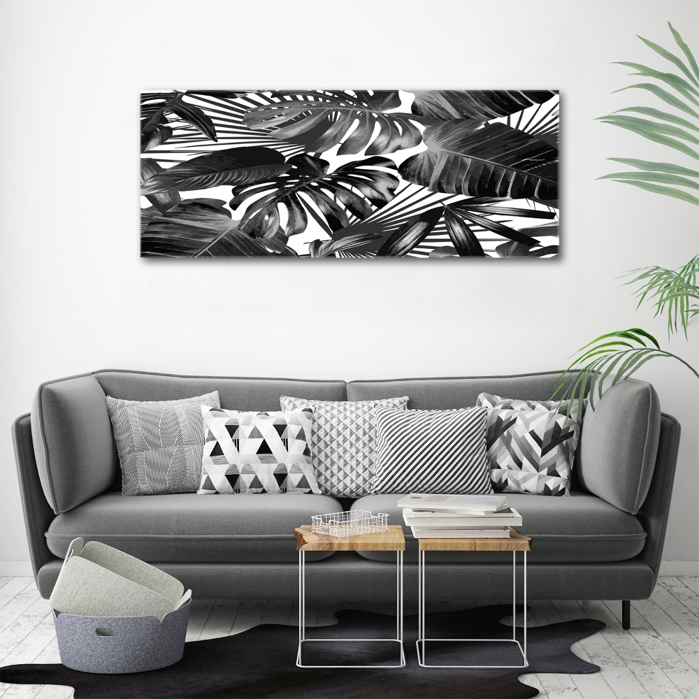 Canvas wall art Tropical leaves