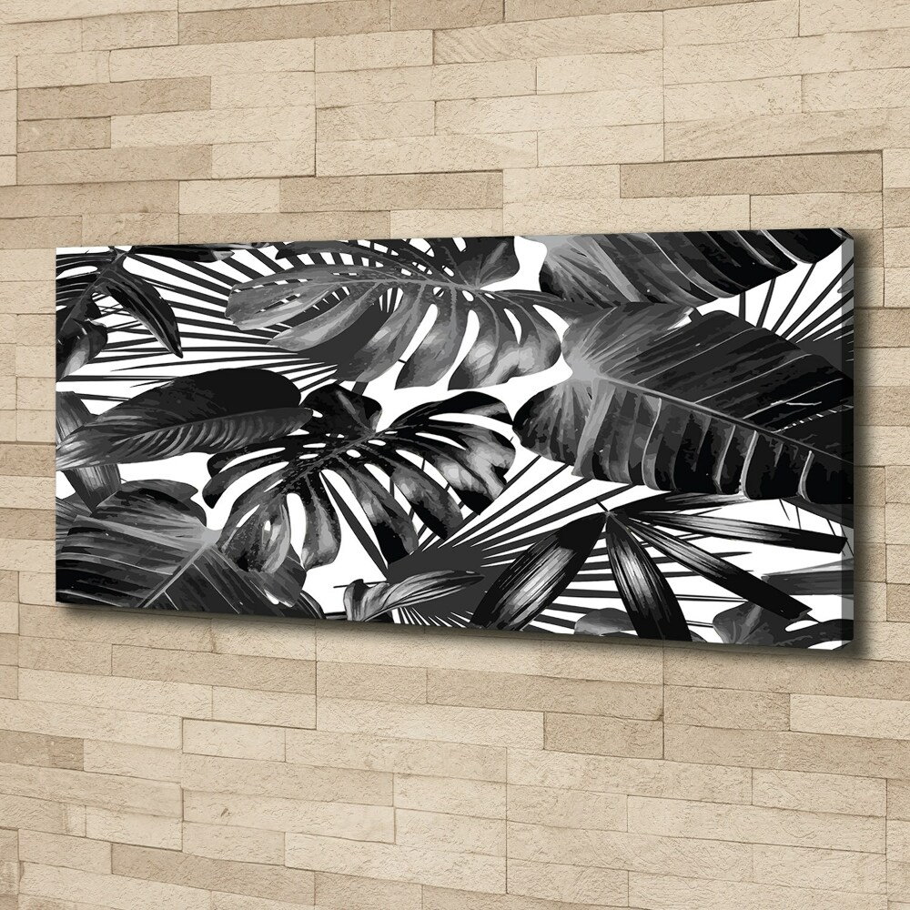 Canvas wall art Tropical leaves