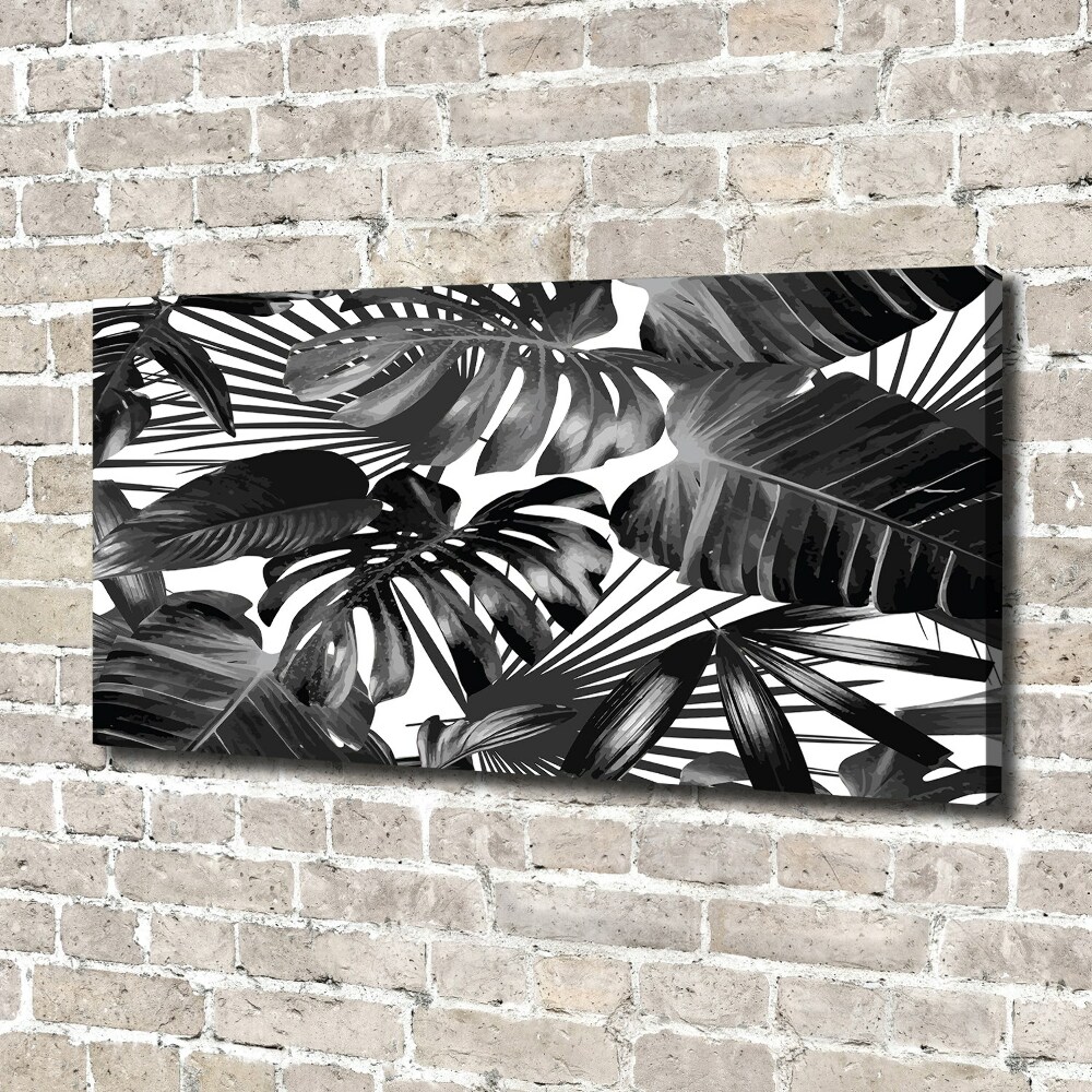 Canvas wall art Tropical leaves