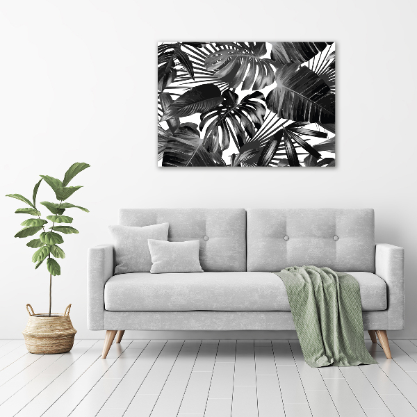 Canvas wall art Tropical leaves