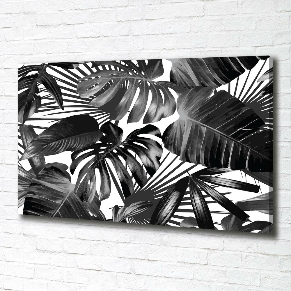 Canvas wall art Tropical leaves