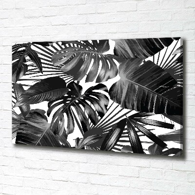 Canvas wall art Tropical leaves