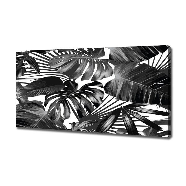 Canvas wall art Tropical leaves