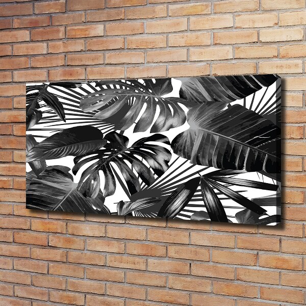 Canvas wall art Tropical leaves