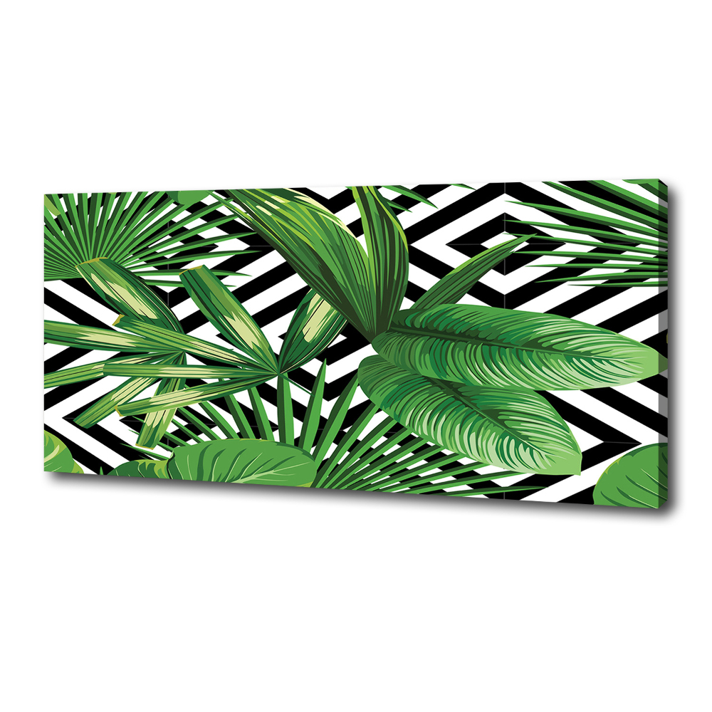 Canvas wall art Tropical leaves