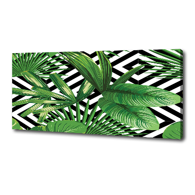 Canvas wall art Tropical leaves