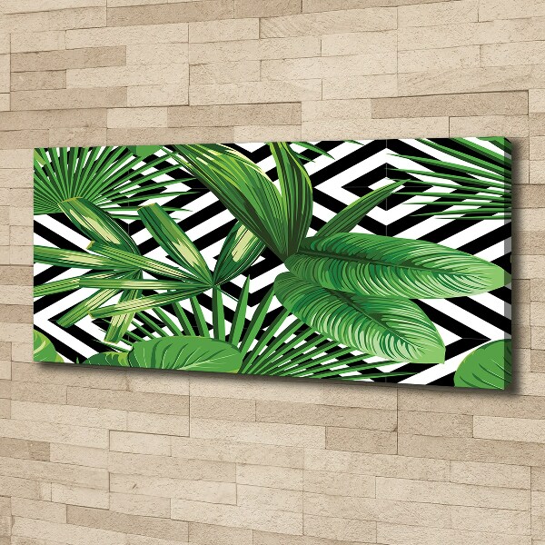 Canvas wall art Tropical leaves