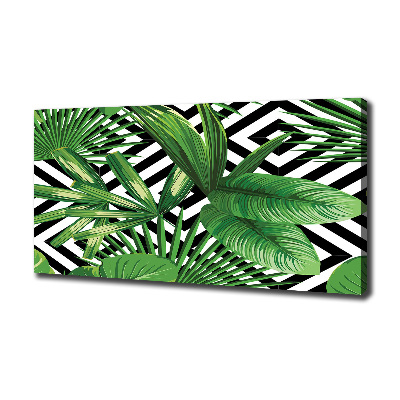 Canvas wall art Tropical leaves