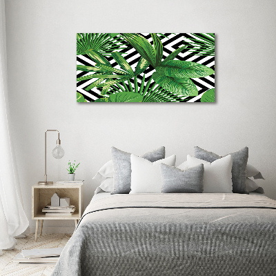 Canvas wall art Tropical leaves