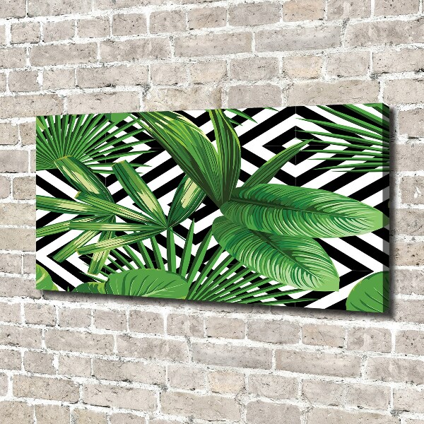 Canvas wall art Tropical leaves