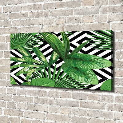 Canvas wall art Tropical leaves