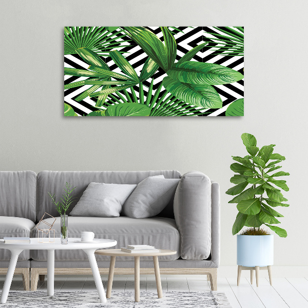 Canvas wall art Tropical leaves