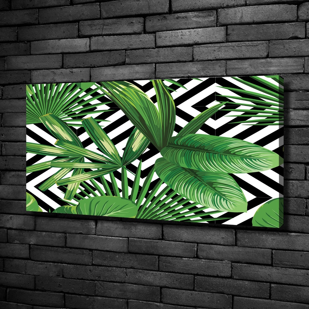 Canvas wall art Tropical leaves