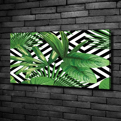 Canvas wall art Tropical leaves