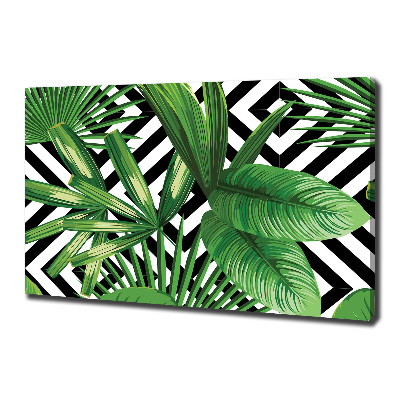 Canvas wall art Tropical leaves