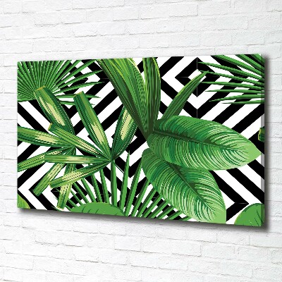 Canvas wall art Tropical leaves