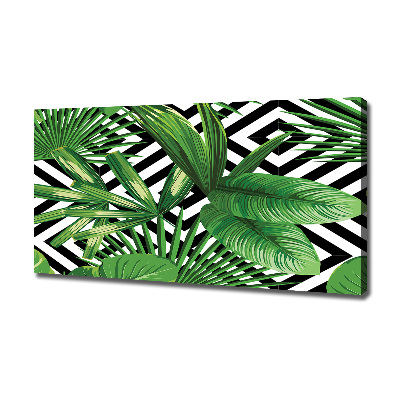 Canvas wall art Tropical leaves