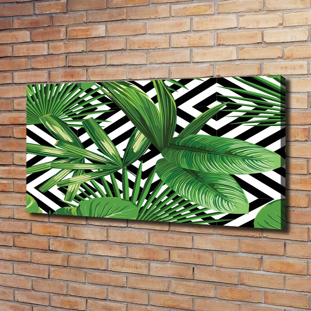 Canvas wall art Tropical leaves