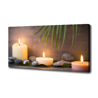 Canvas wall art Burning candles