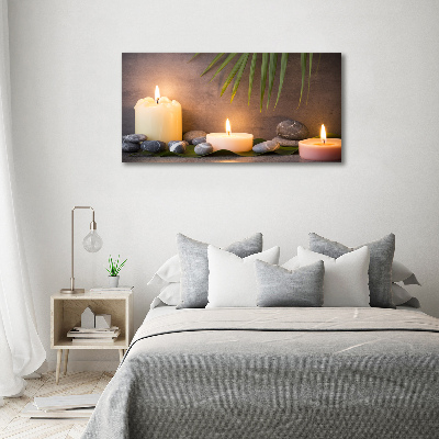 Canvas wall art Burning candles