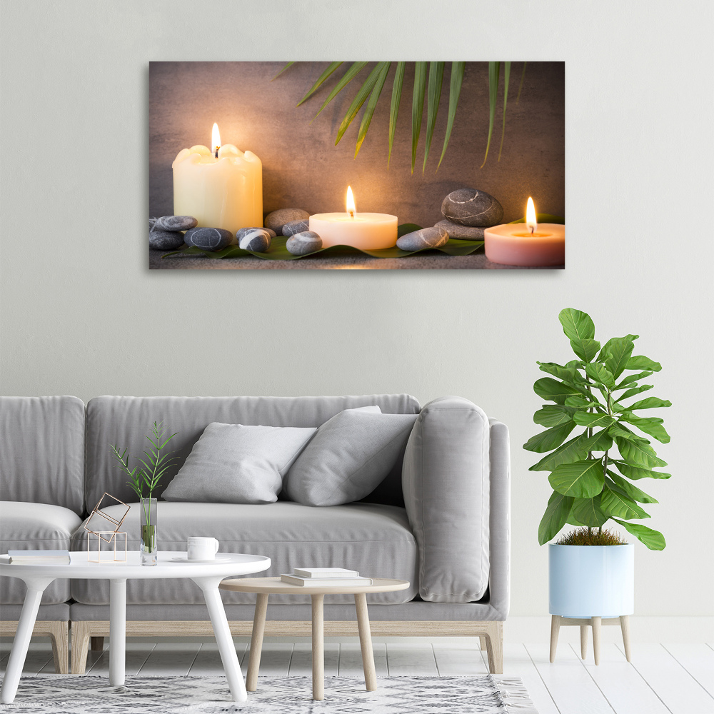 Canvas wall art Burning candles