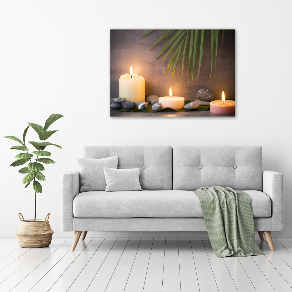 Canvas wall art Burning candles