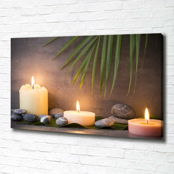 Canvas wall art Burning candles