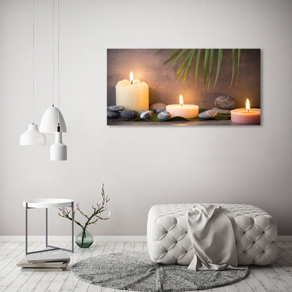 Canvas wall art Burning candles