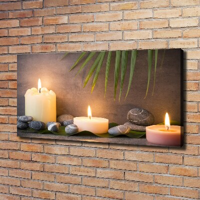 Canvas wall art Burning candles