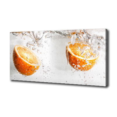 Canvas wall art Oranges under water