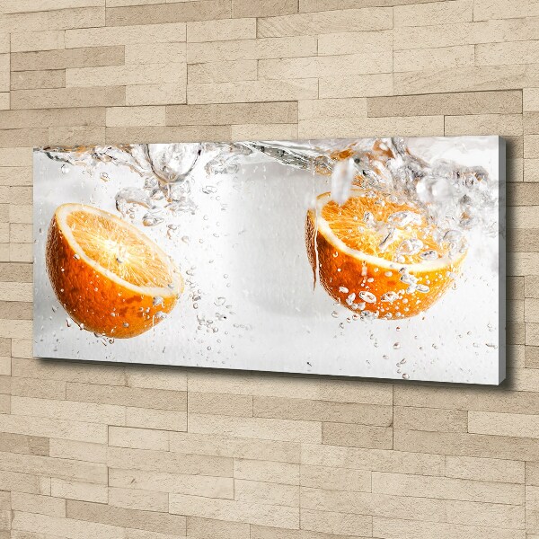 Canvas wall art Oranges under water