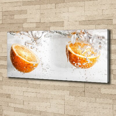 Canvas wall art Oranges under water