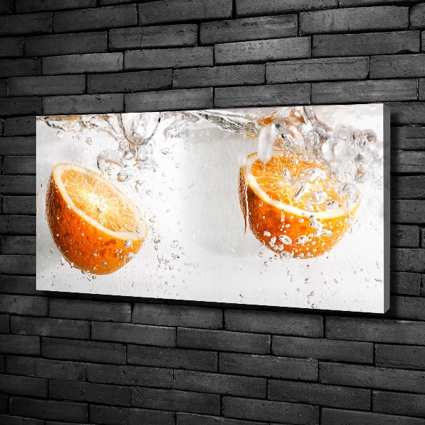 Canvas wall art Oranges under water