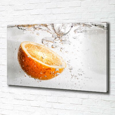 Canvas wall art Oranges under water