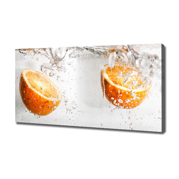 Canvas wall art Oranges under water