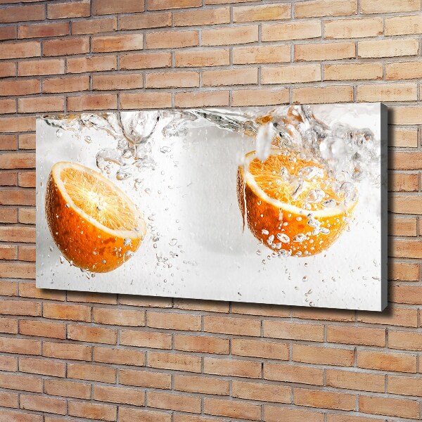 Canvas wall art Oranges under water