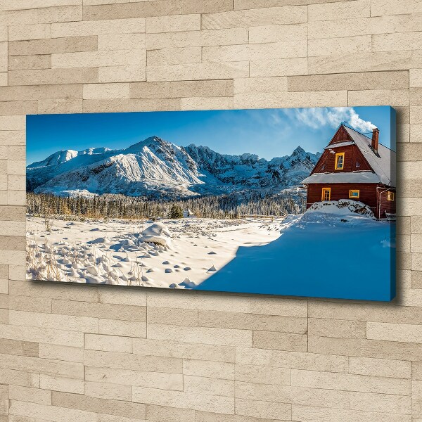 Canvas wall art House in mountains