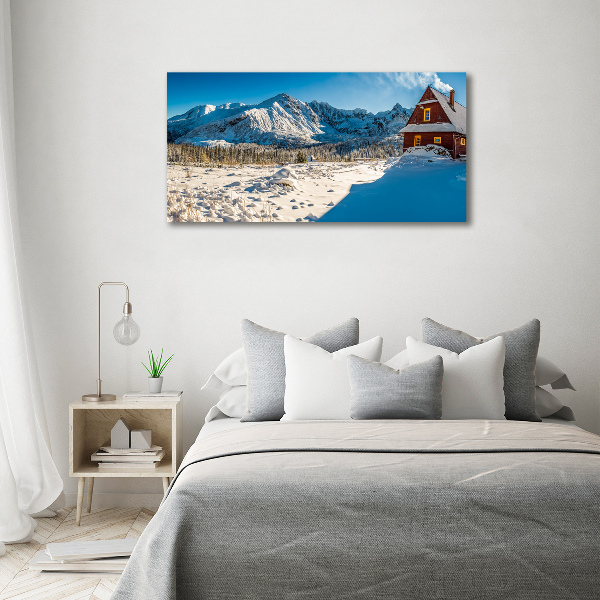 Canvas wall art House in mountains