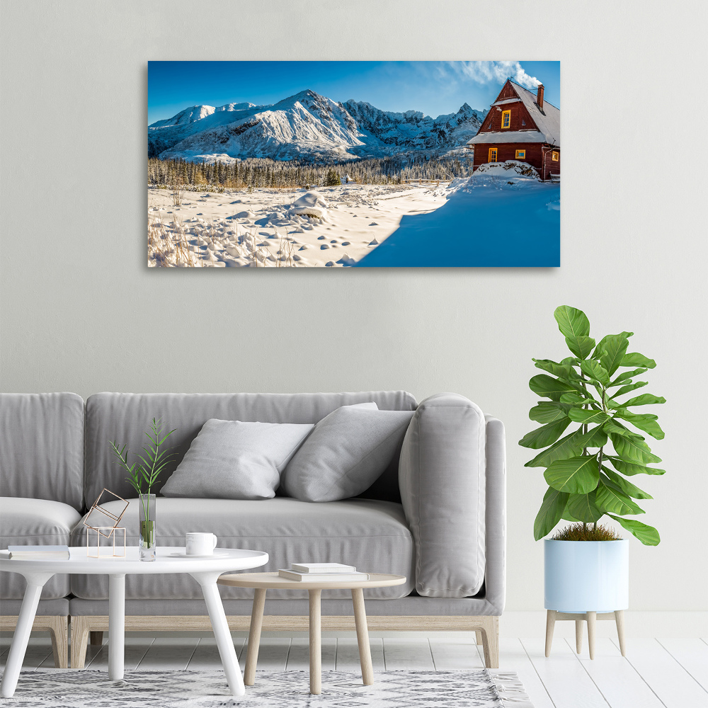 Canvas wall art House in mountains