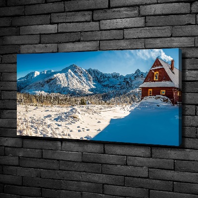 Canvas wall art House in mountains